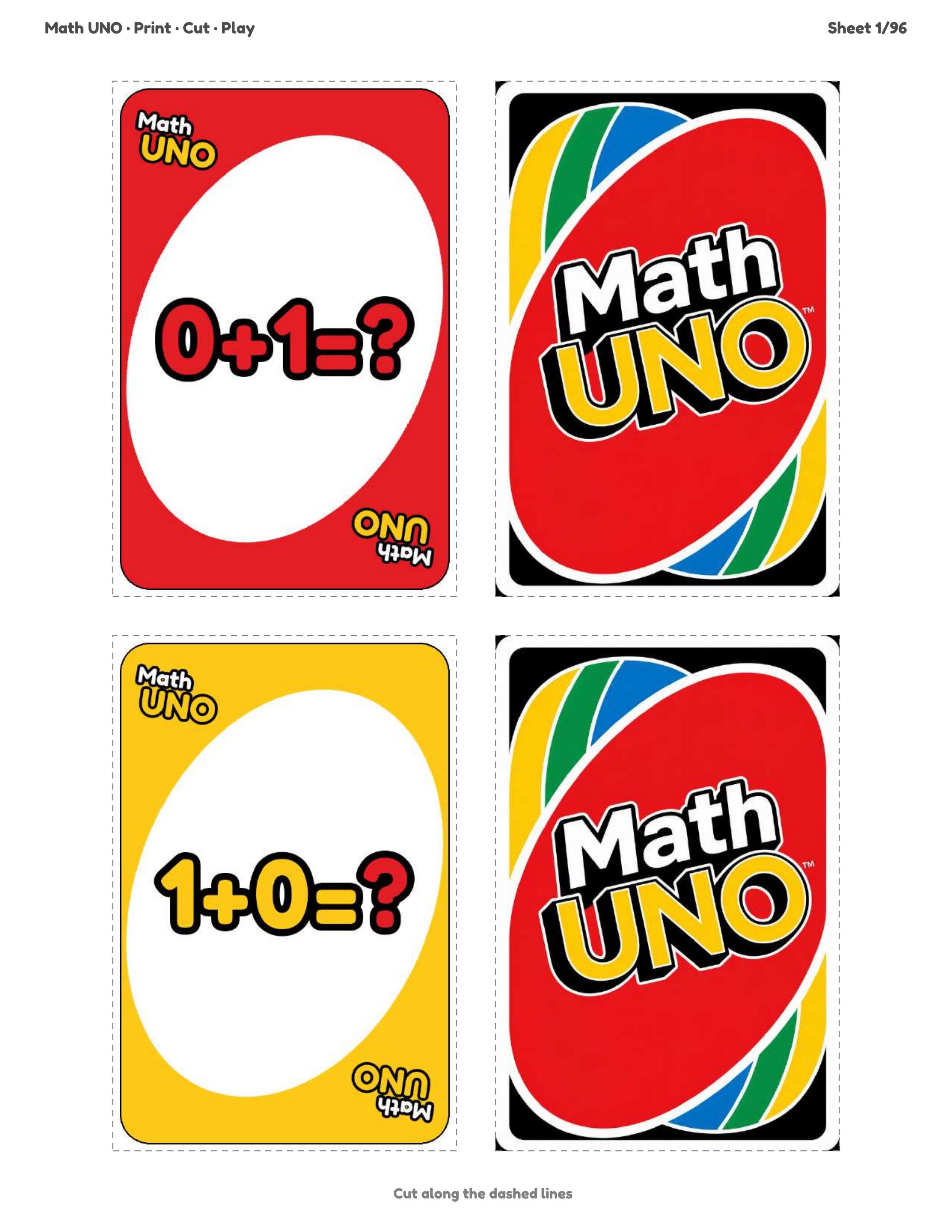 Mate UNO — Set Completo sample cards